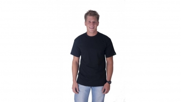 T-shirt unisex 190gr zwart bio & FT2