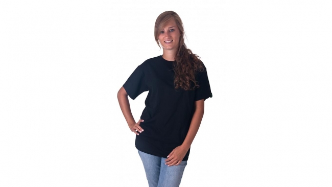 T-shirt unisex 190gr zwart bio & FT