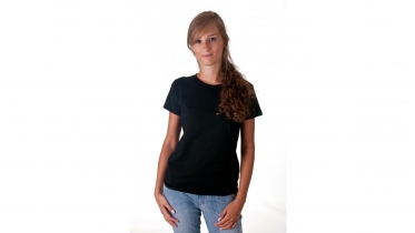 T-shirt dames zwart ronde hals Bio & FT